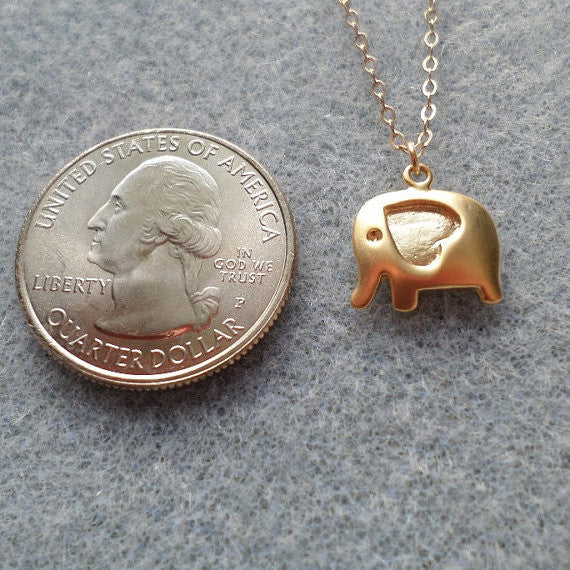Gold Elephant Necklace