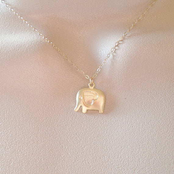 Gold Elephant Necklace