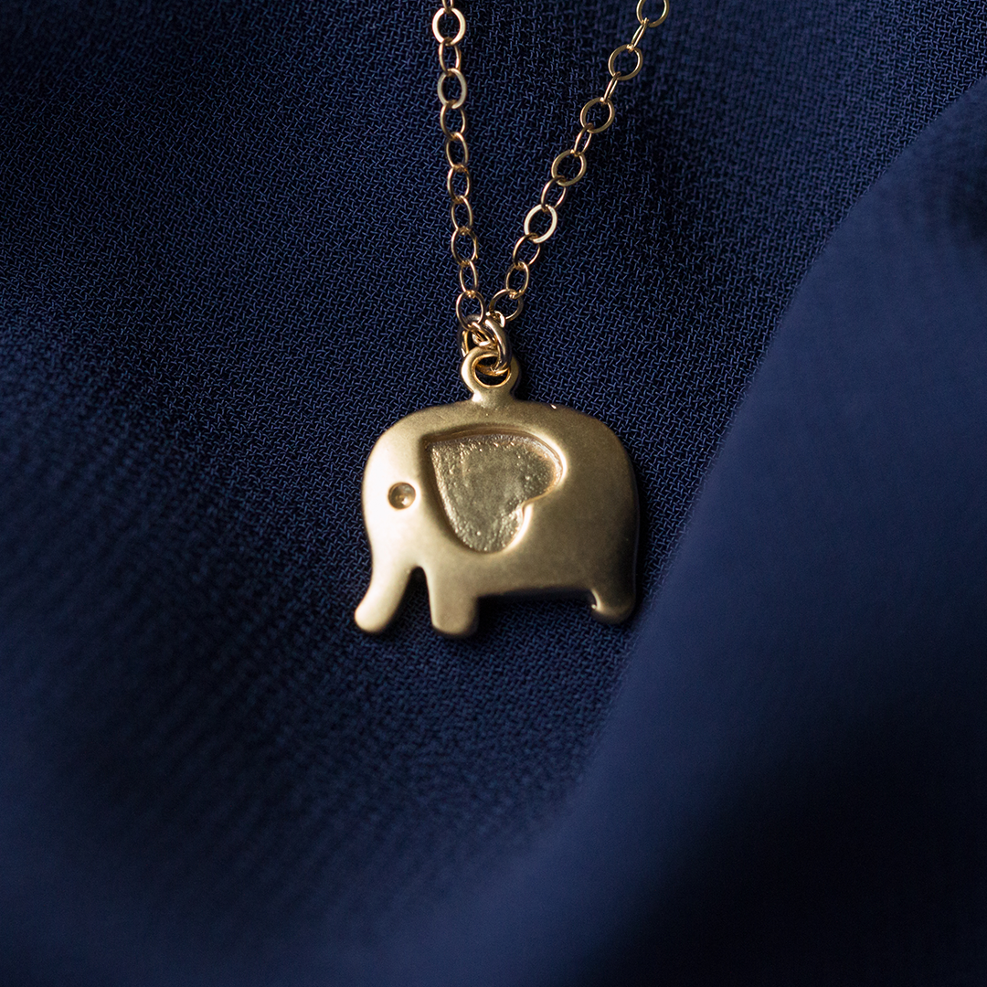 Gold Elephant Necklace