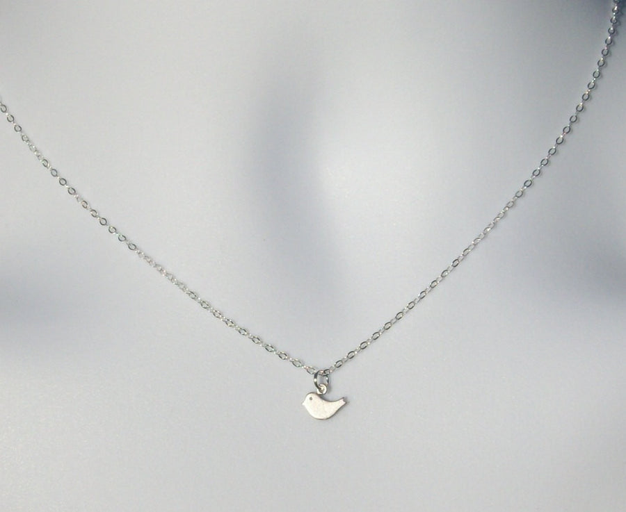 Tiny Silver Bird Necklace