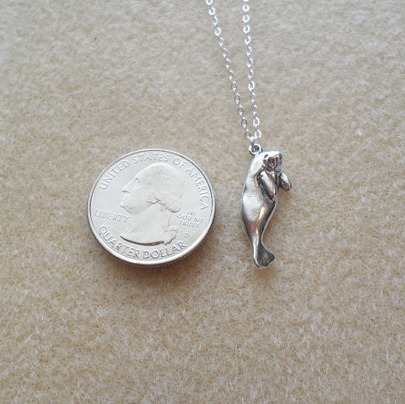 Sterling Silver Manatee Necklace