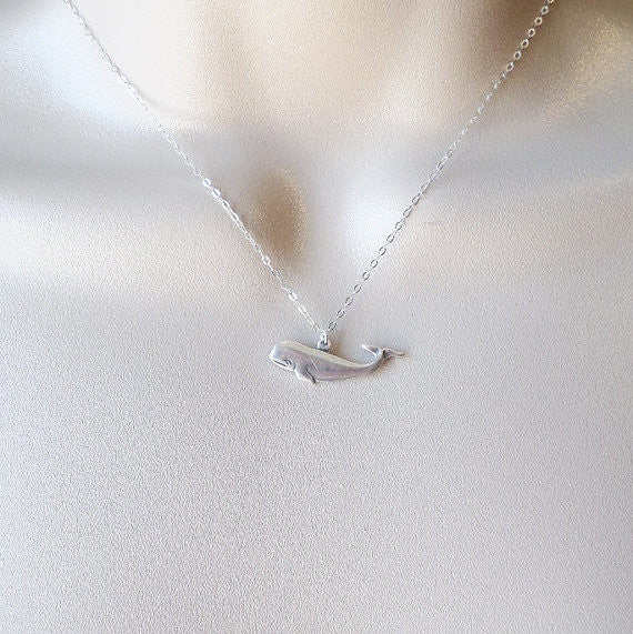 Sterling Silver Whale Necklace