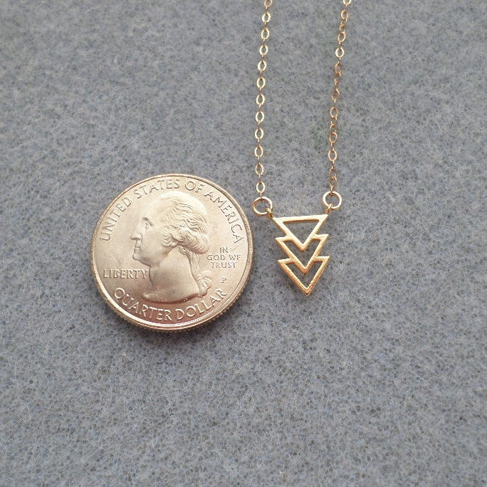 Gold Triangle Necklace