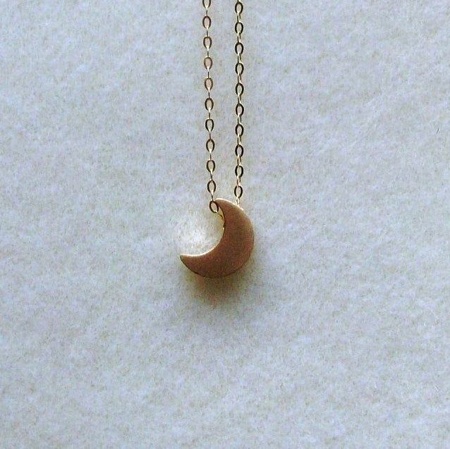 Small Crescent Moon Necklace