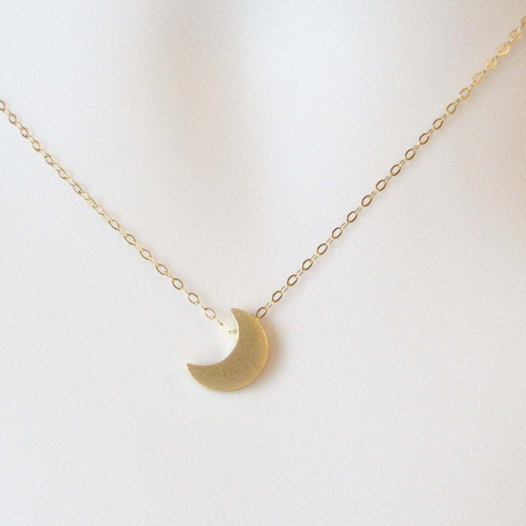 Small Crescent Moon Necklace
