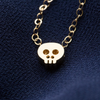 Tiny Gold Skull Necklace