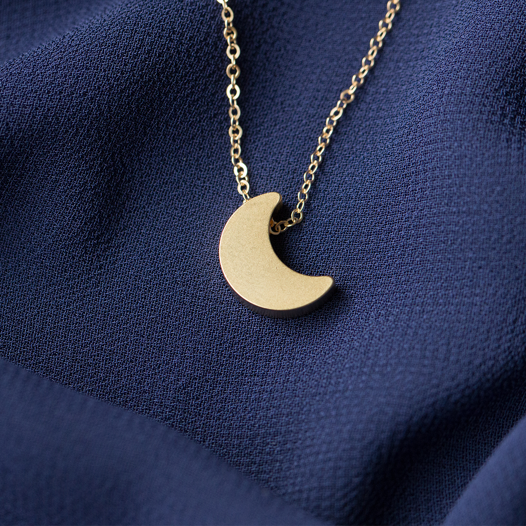 Small Crescent Moon Necklace