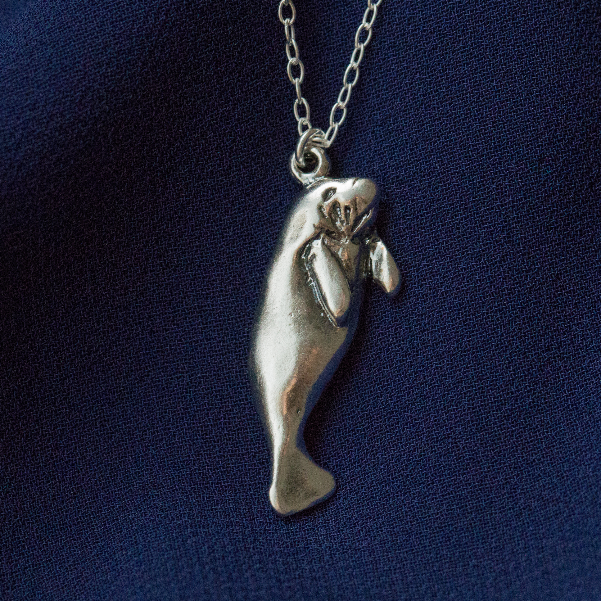 Sterling Silver Manatee Necklace